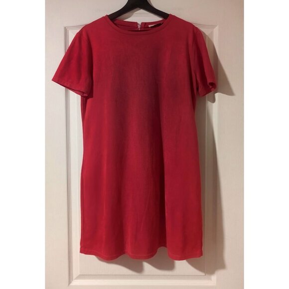 Zara | Suede-effect Dress in Red - Picture 2 of 6